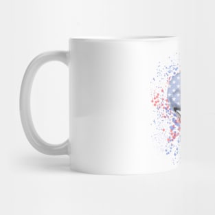 American Flag Pattern Filled Skull Mug